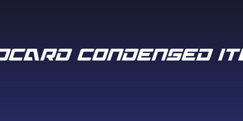 Wildcard Condensed Italic Social Header