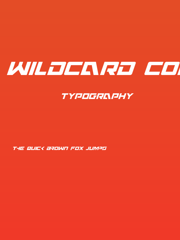 Wildcard Condensed Italic Poster