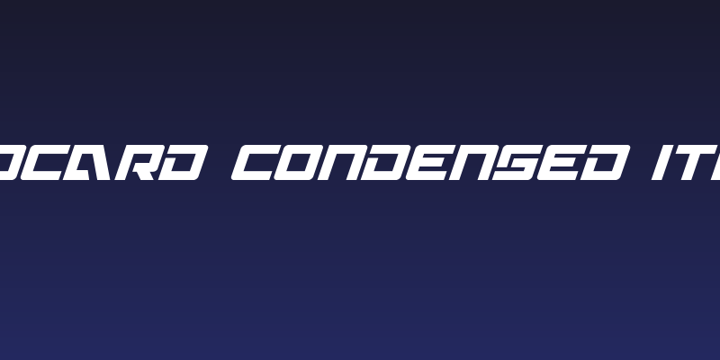 Wildcard Condensed Italic Social Header