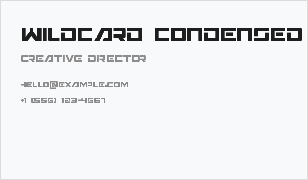 Wildcard Condensed Business Card