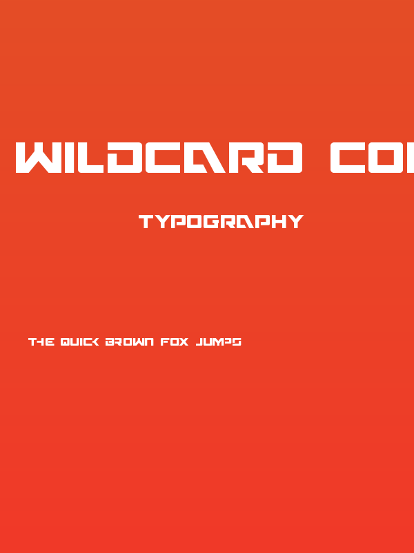 Wildcard Condensed Poster