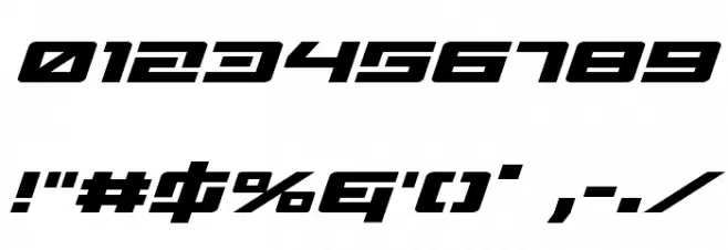 Wildcard Expanded Italic Font OTHER CHARS