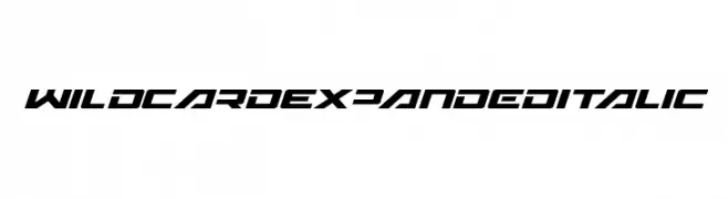Wildcard Expanded Italic  baixar fontes gratis