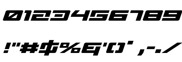 Wildcard Expanded Italic Font OTHER CHARS