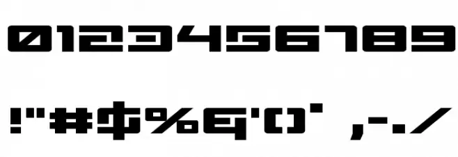 Wildcard Expanded Font OTHER CHARS