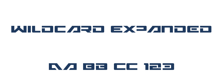 Wildcard Expanded Font Preview