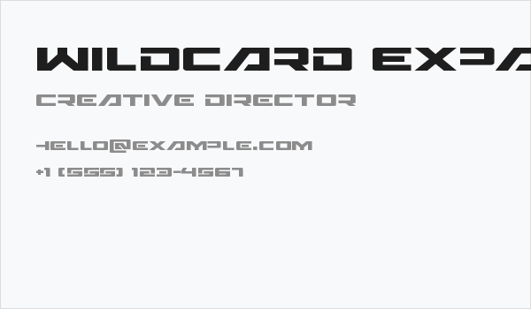 Wildcard Expanded Business Card