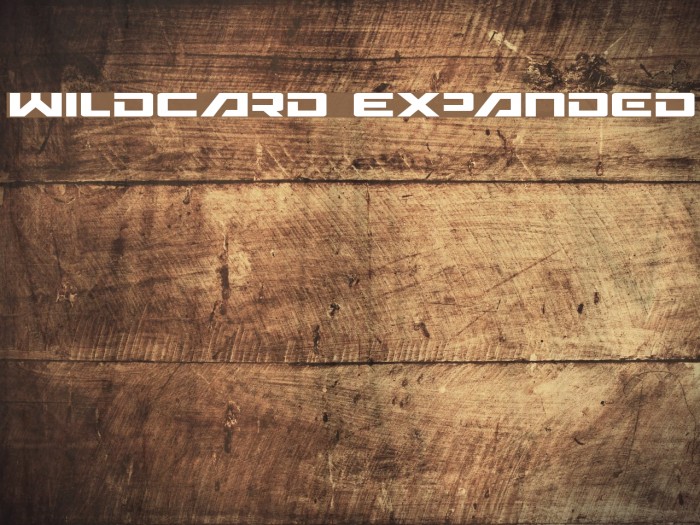 Wildcard Expanded Font examples