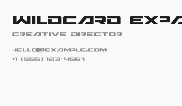 Wildcard Expanded Business Card