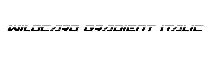 Wildcard Gradient Italic Font