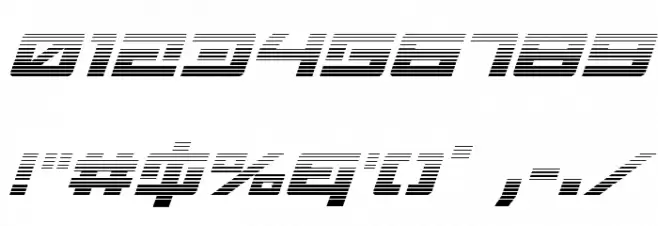Wildcard Gradient Italic Font OTHER CHARS