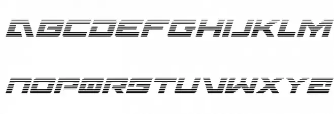 Wildcard Gradient Italic Font Litere mari