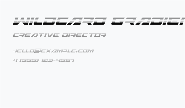 Wildcard Gradient Italic Business Card