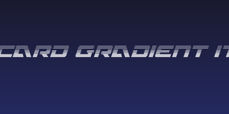 Wildcard Gradient Italic Social Header