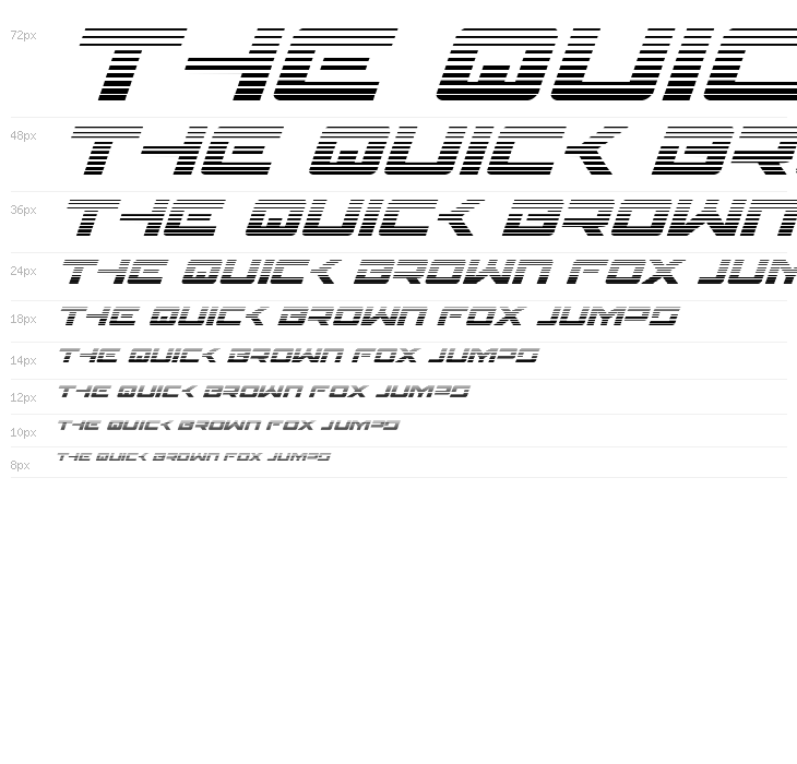 Wildcard Gradient Italic Waterfall