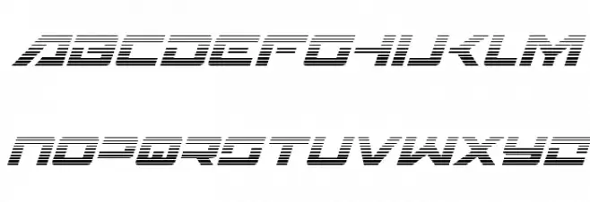 Wildcard Gradient Italic Schriftart Kleinbuchstaben