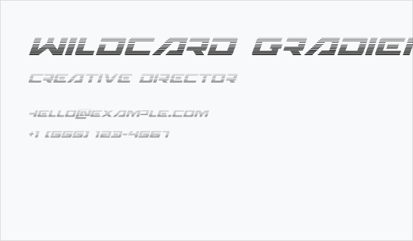 Wildcard Gradient Italic Business Card