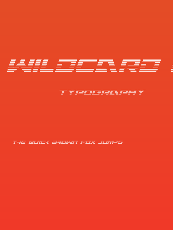 Wildcard Gradient Italic Poster