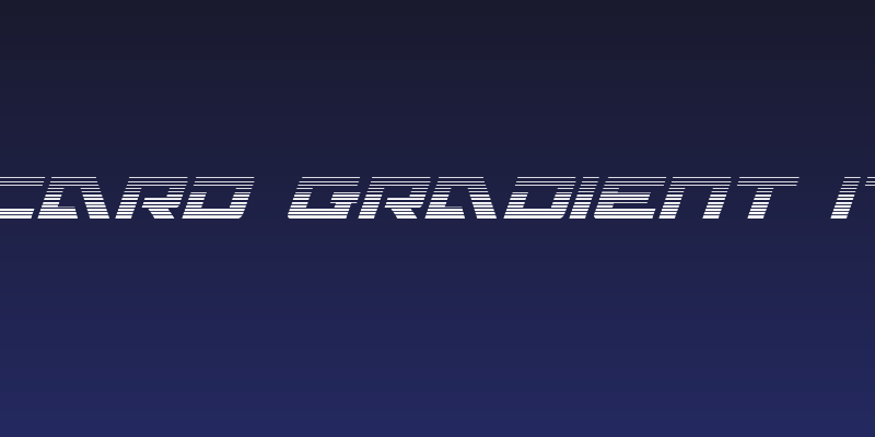 Wildcard Gradient Italic Social Header
