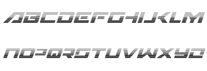 Wildcard Gradient Italic Font LOWERCASE