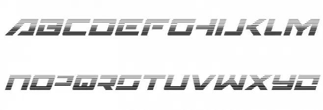 Wildcard Gradient Italic Font LOWERCASE