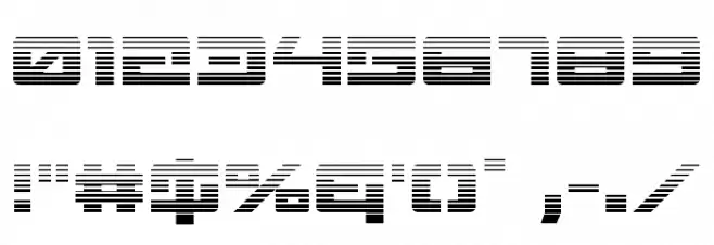 Wildcard Gradient Font OTHER CHARS