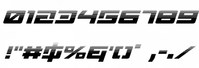 Wildcard Halftone Italic Font OTHER CHARS