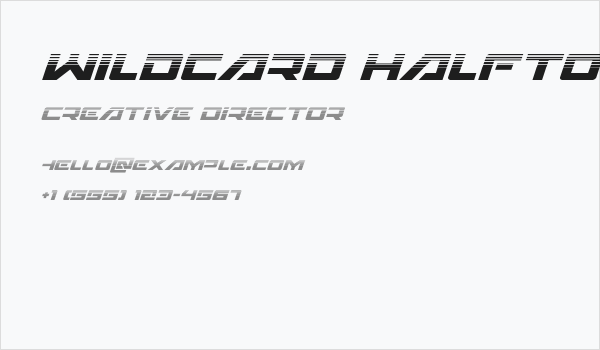 Wildcard Halftone Italic Business Card