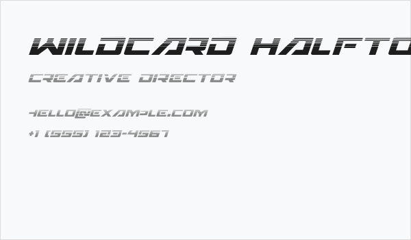 Wildcard Halftone Italic Business Card