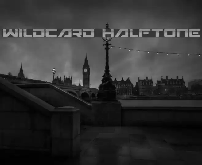 Wildcard Halftone Font examples