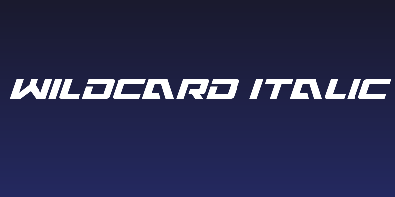 Wildcard Italic Social Header