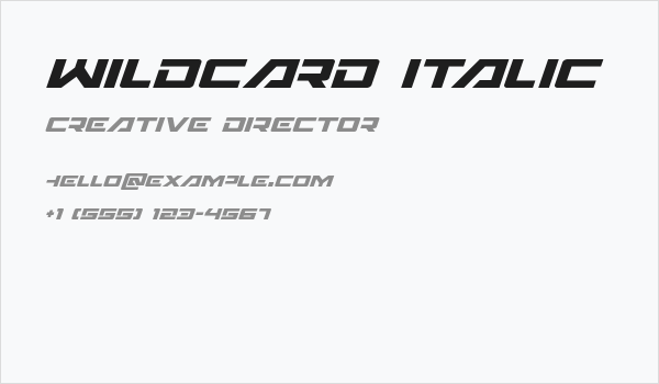 Wildcard Italic Business Card
