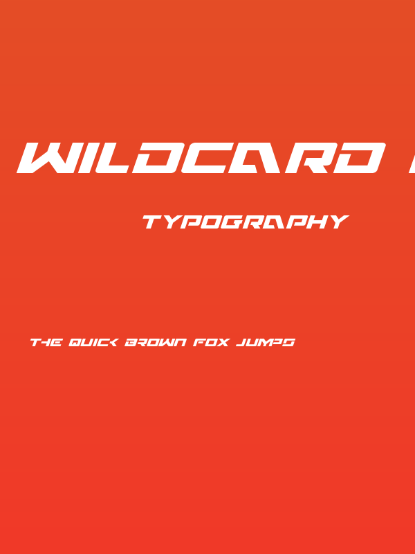 Wildcard Italic Poster