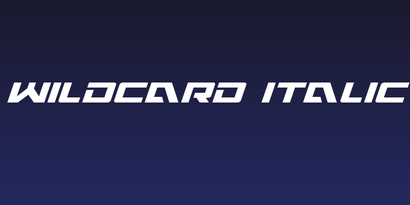 Wildcard Italic Social Header