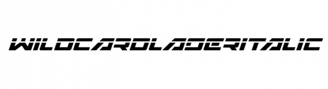 Wildcard Laser Italic  Descarca Fonturi Gratis
