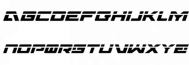 Wildcard Laser Italic फ़ॉन्ट अपरकेस