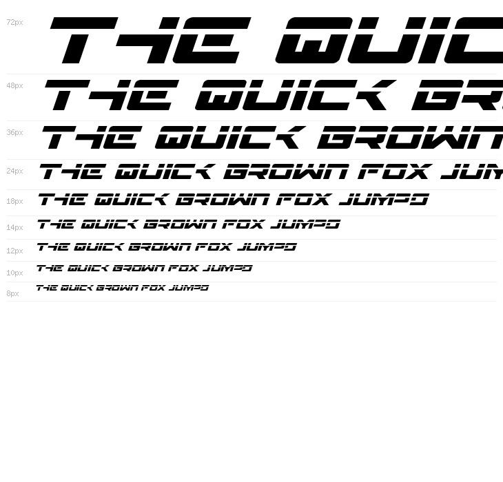 Wildcard Laser Italic Waterfall