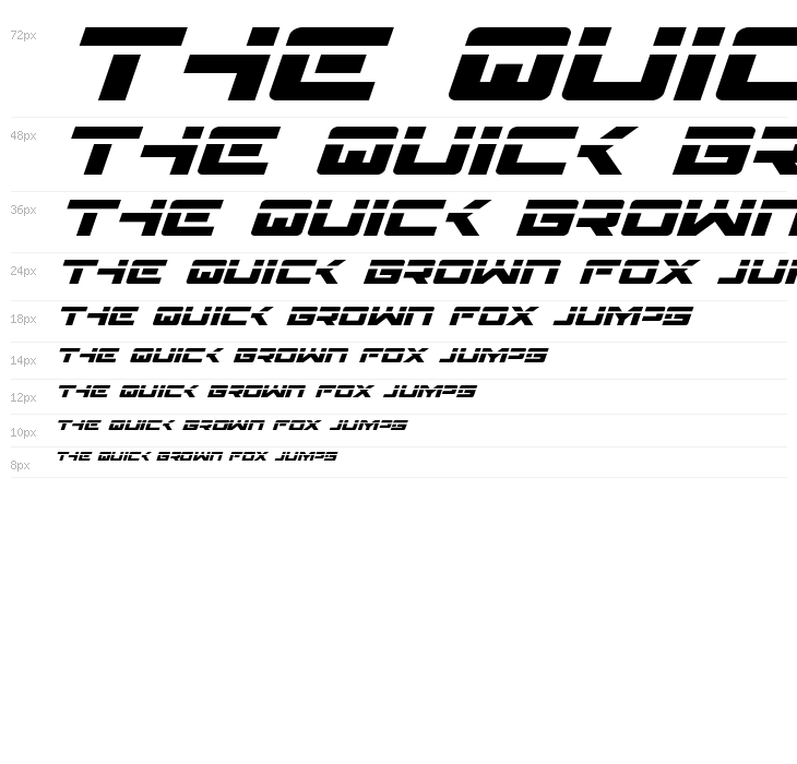 Wildcard Laser Italic Waterfall