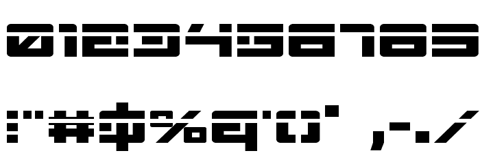 Wildcard Laser Font OTHER CHARS