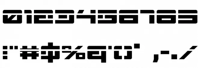 Wildcard Laser Font OTHER CHARS