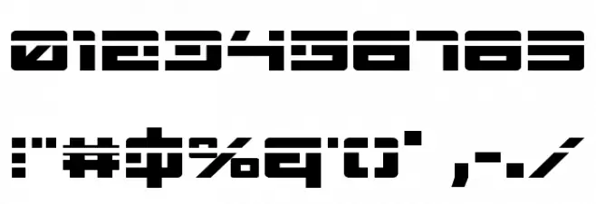 Wildcard Laser Font OTHER CHARS