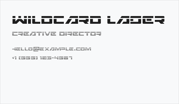 Wildcard Laser Business Card