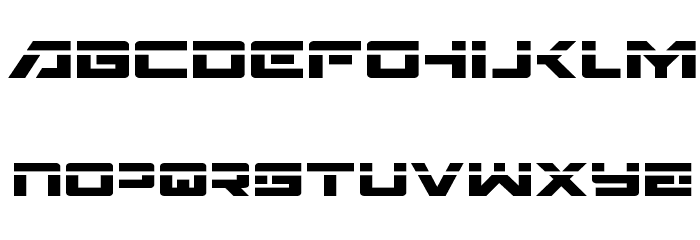 Wildcard Laser Font LOWERCASE
