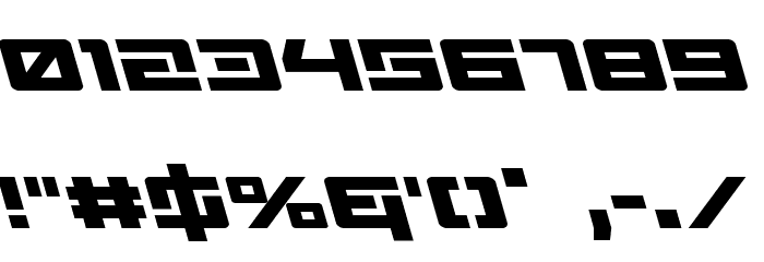 Wildcard Leftalic Font OTHER CHARS
