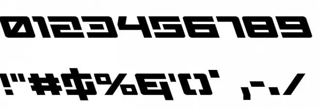 Wildcard Leftalic Font OTHER CHARS