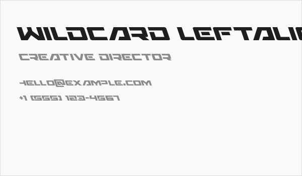 Wildcard Leftalic Business Card
