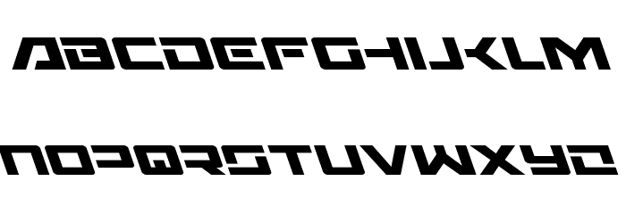 Wildcard Leftalic Font LOWERCASE