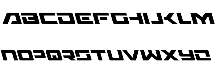 Wildcard Leftalic Font LOWERCASE