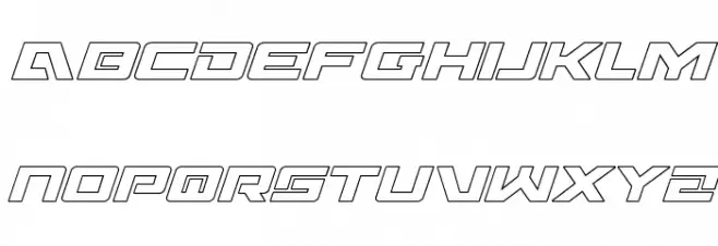 Wildcard Outline Italic फ़ॉन्ट अपरकेस