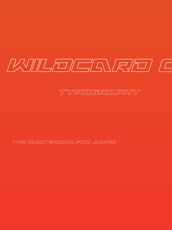 Wildcard Outline Italic Poster